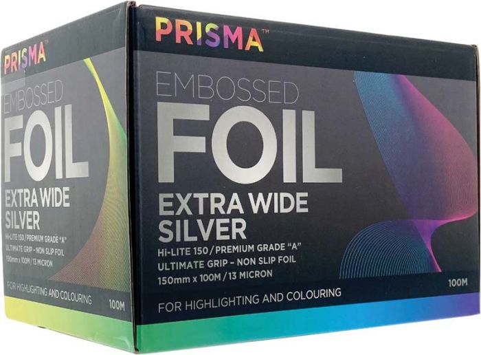Prisma Embossed Foil Roll Extra Wide Silver