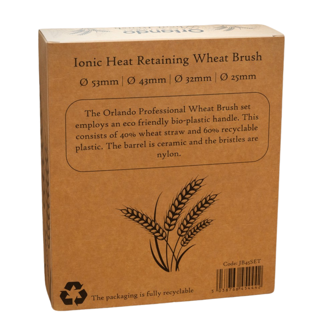 Orlando Professional Wheat Brush – Ionic Heat Retaining Brush Box Set