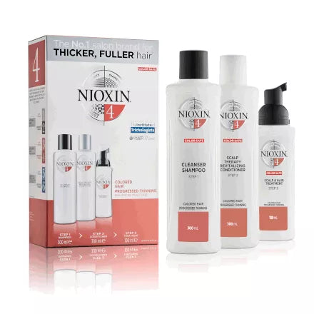 Nioxin Kit System 4 for Colored Treated Hair with Progressed Thinning