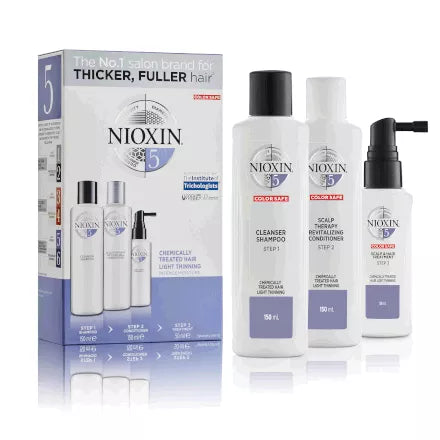 Nioxin Kit System 5 for Bleached / Chemically Treated Hair with Light Thinning