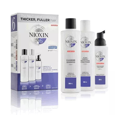Nioxin Kit System 6 for Bleached / Chemically Treated Hair with Progressed Thinning