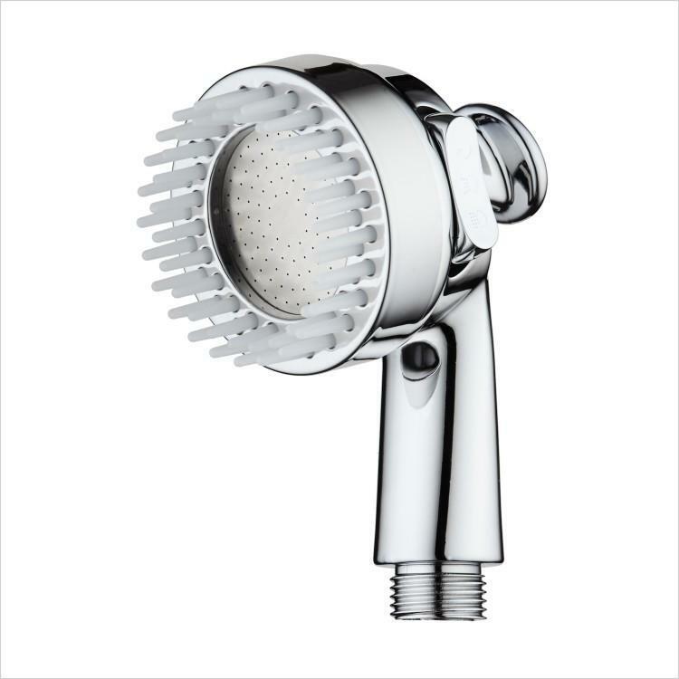 Salon Shower Head High Pressure Handheld Water Saving Massage Comb Spray Silver