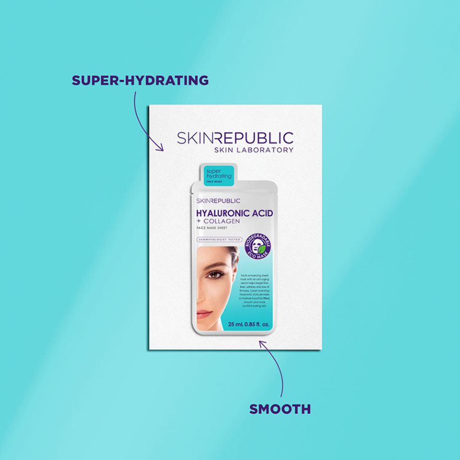 Hyaluronic Acid & Collagen Face Mask Sheet 25ml