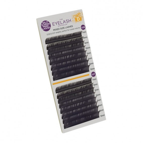 The Eyelash Emporium Split Screen Mink Lashes D Curl - Volume, Classic & Express