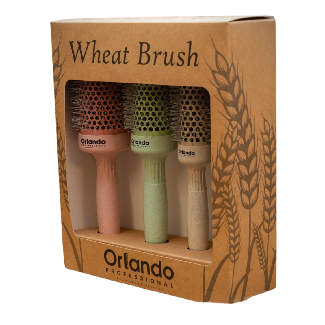 Orlando Professional Wheat Brush – Ionic Heat Retaining Brush Box Set