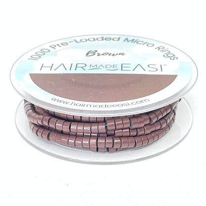 Hair Made Easi Pre-Loaded Silicone Lined Micro Rings (1000)