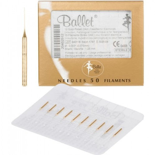 Ballet Electrolysis Needles Gold (50)