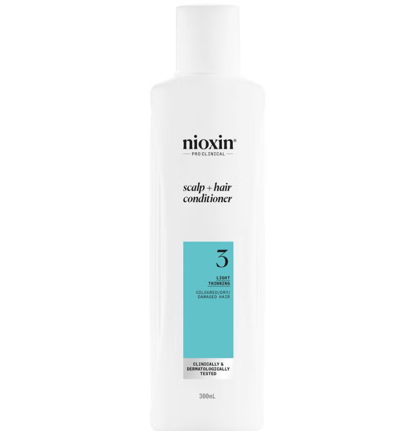 Nioxin Scalp and Hair Thickening System 3 Conditioner for Coloured Dry and Damaged Hair with Light Thinning 300ml
