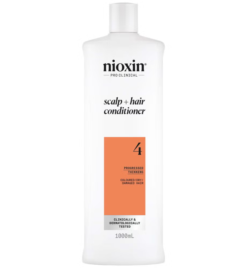 NIOXIN Scalp and Hair Thickening System 4 Conditioner for Coloured Dry and Damaged Hair with Progressed Thinning 1L
