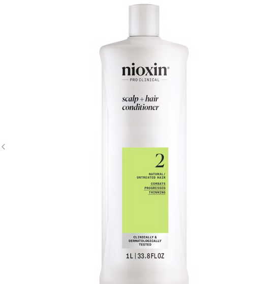 Nioxin Scalp and Hair Thickening System 2 Conditioner for Natural Hair with Progressed Thinning 1L