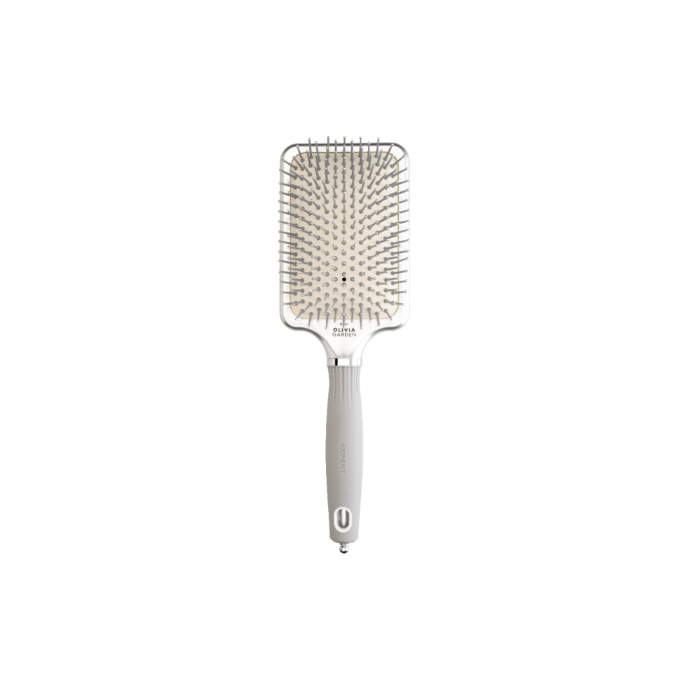 Olivia Garden Expert Care Rectangular Nylon Bristle (silver)
