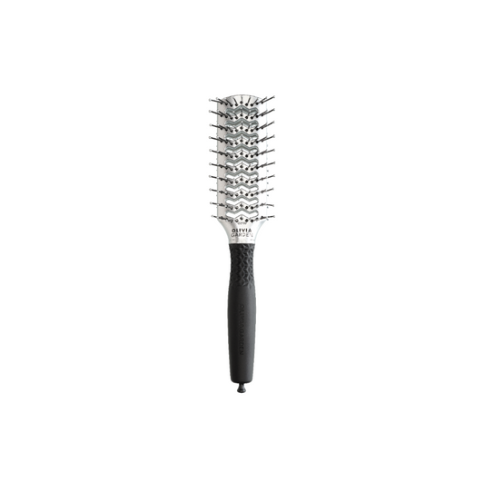 Olivia Garden Essential Style Double Tunnel Nylon Bristle Silver