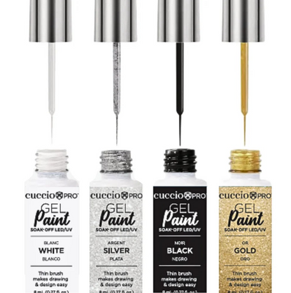 Cuccio Gel Paint 8ml (with Striping Brush for Nail Art)