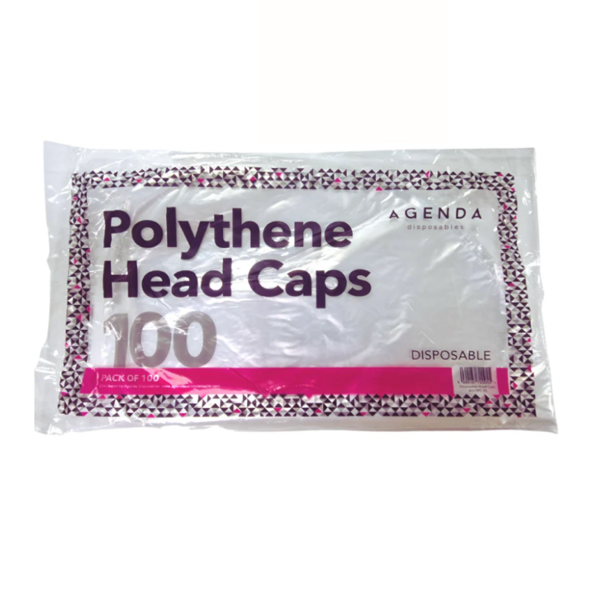 AGENDA Disposable Polythene Head Caps (100)