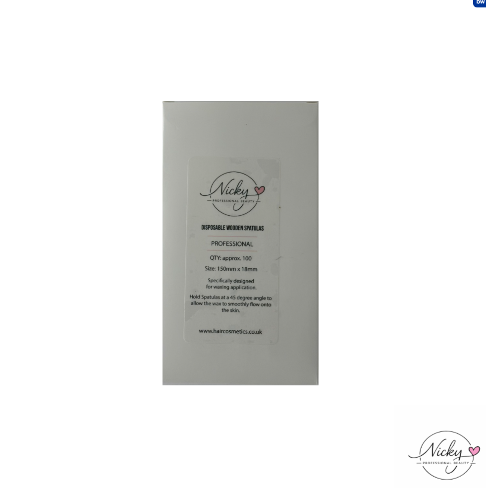 Disposable Wooden Spatulas by Nicky Professional Beauty (100)