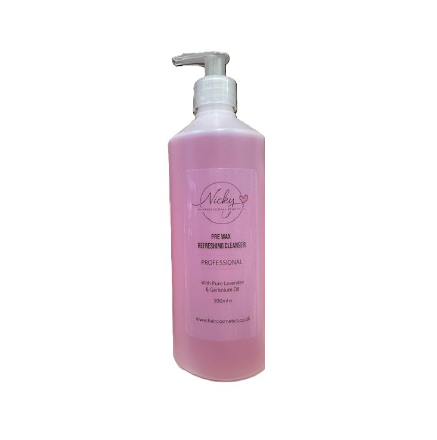 Pre-wax refreshing cleanser by Nicky Professional Beauty 500ml