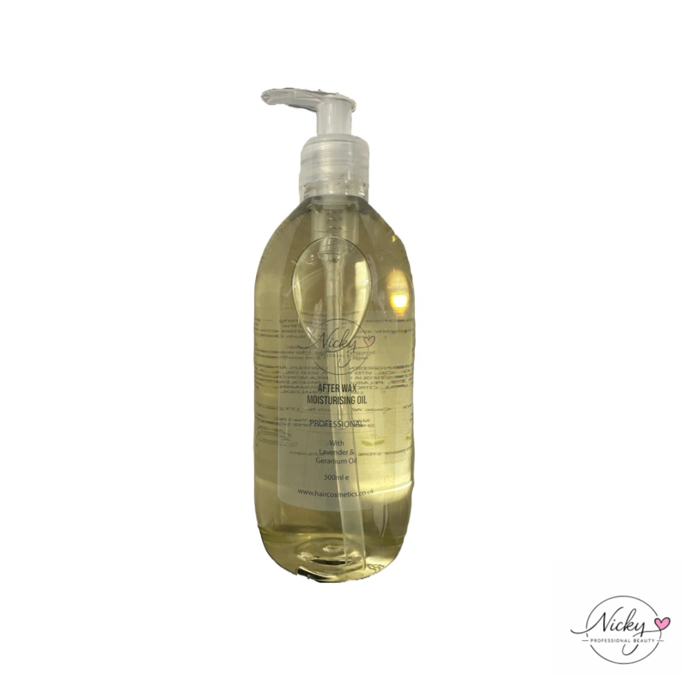 Natural After Wax Oil Lavender & Geranium 500ml Nicky Professional Beauty