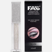 FAB Diamond Star Shimmer & Glow Liquid Eye Shadow - Silver