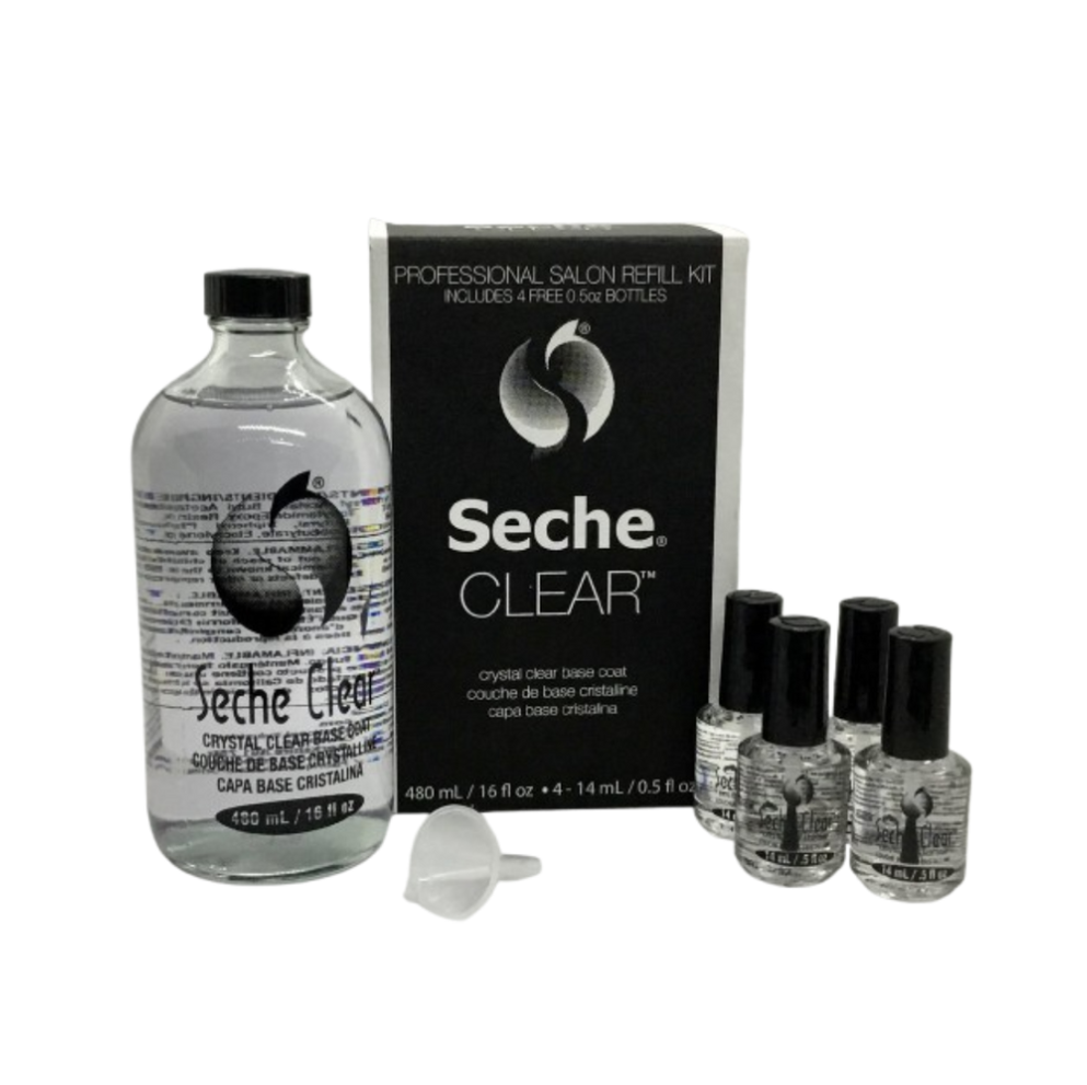 Seche Crystal Clear Base Coat 460ml & 4 x 14ml