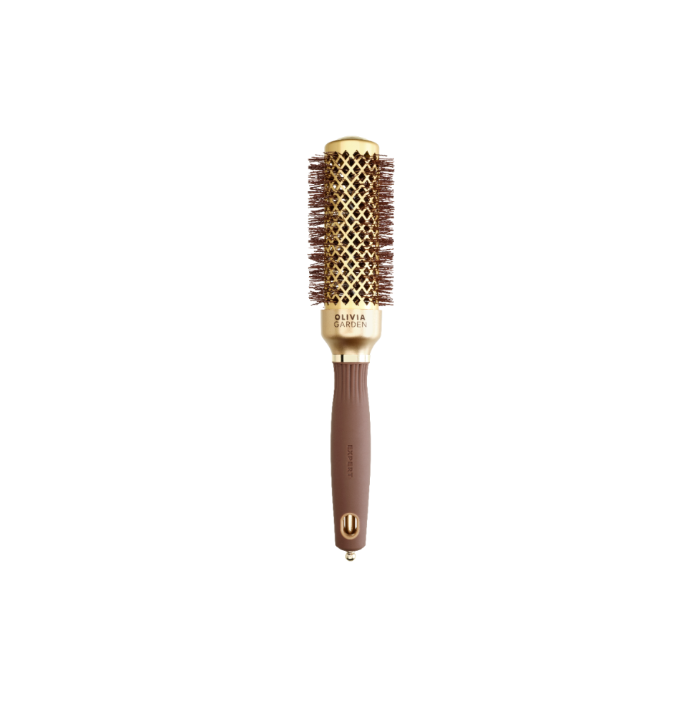 Olivia Garden Expert Blowout Shine Wavy Bristles (Gold and Brown)