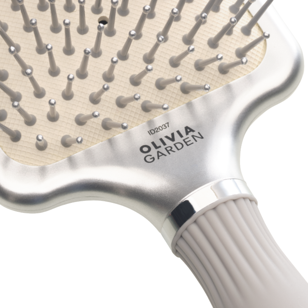 Olivia Garden Expert Care Rectangular Nylon Bristle (silver)