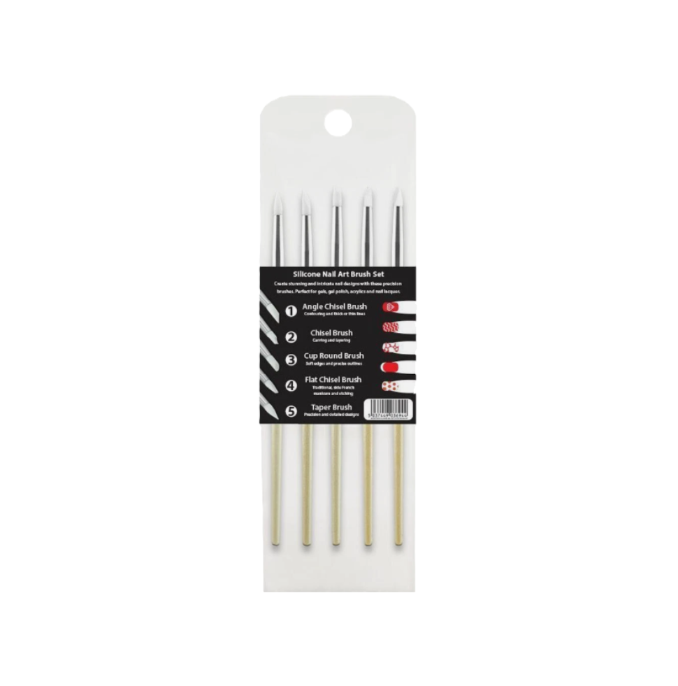 KODO Nail Art 5-Piece Silicone Brush Set