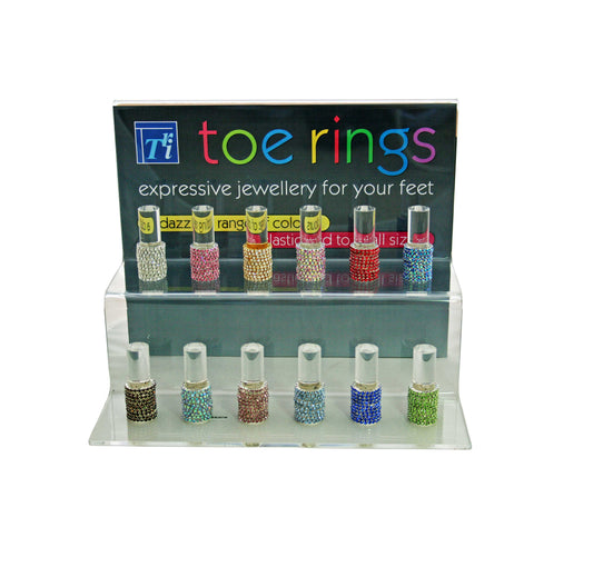 Assorted Crystal Toe Rings