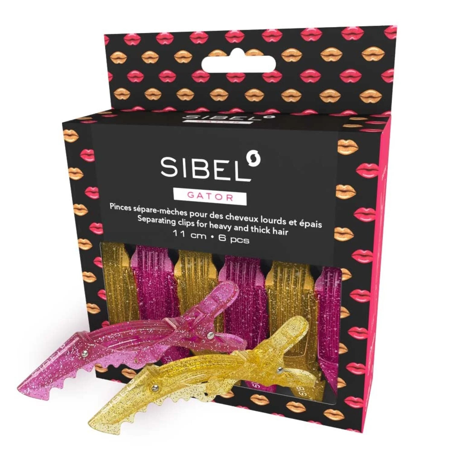 Sibel Glossy Lips Gator Clips