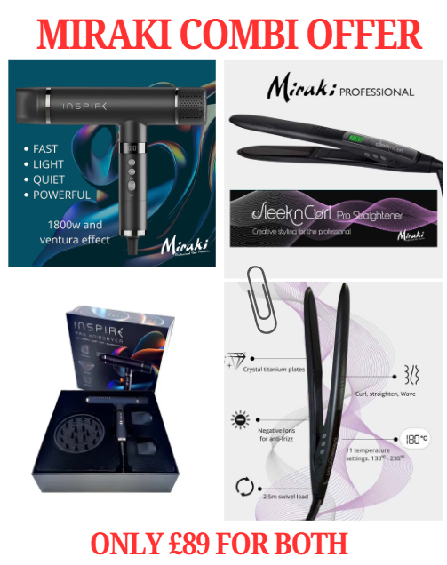 Miraki Pro Hair Precision Inspire Pro Hairdryer & Sleek n Curl Combi Offer
