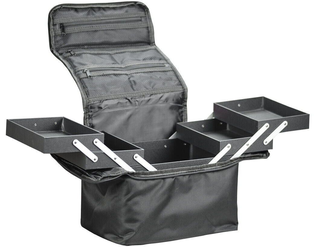 Redspot Beauty Case Black with Fold out storage