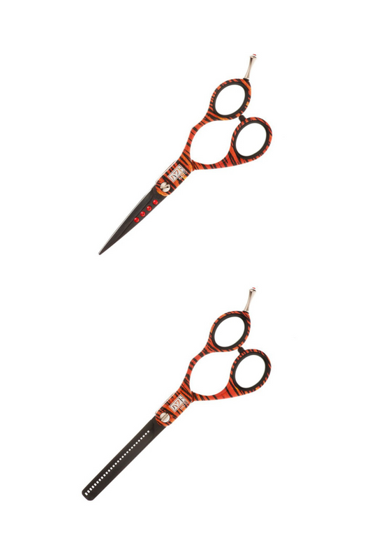 Haito Tiger Sparkle Scissor 5.25'' and Thinner 5.75''/28
