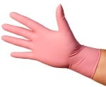UltraFLEX pink nitrile gloves