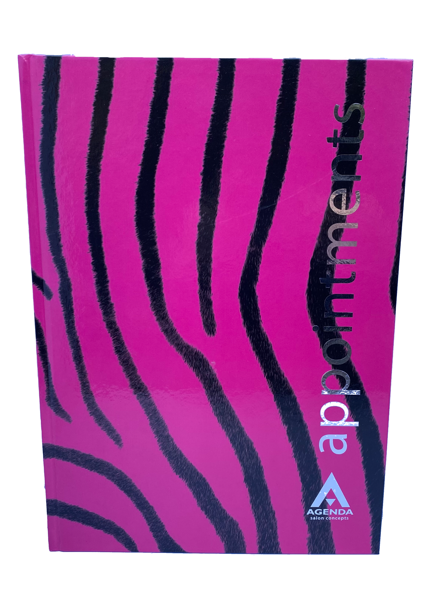 Appointments Book - 6 Column - Pink/Black Zebra Print