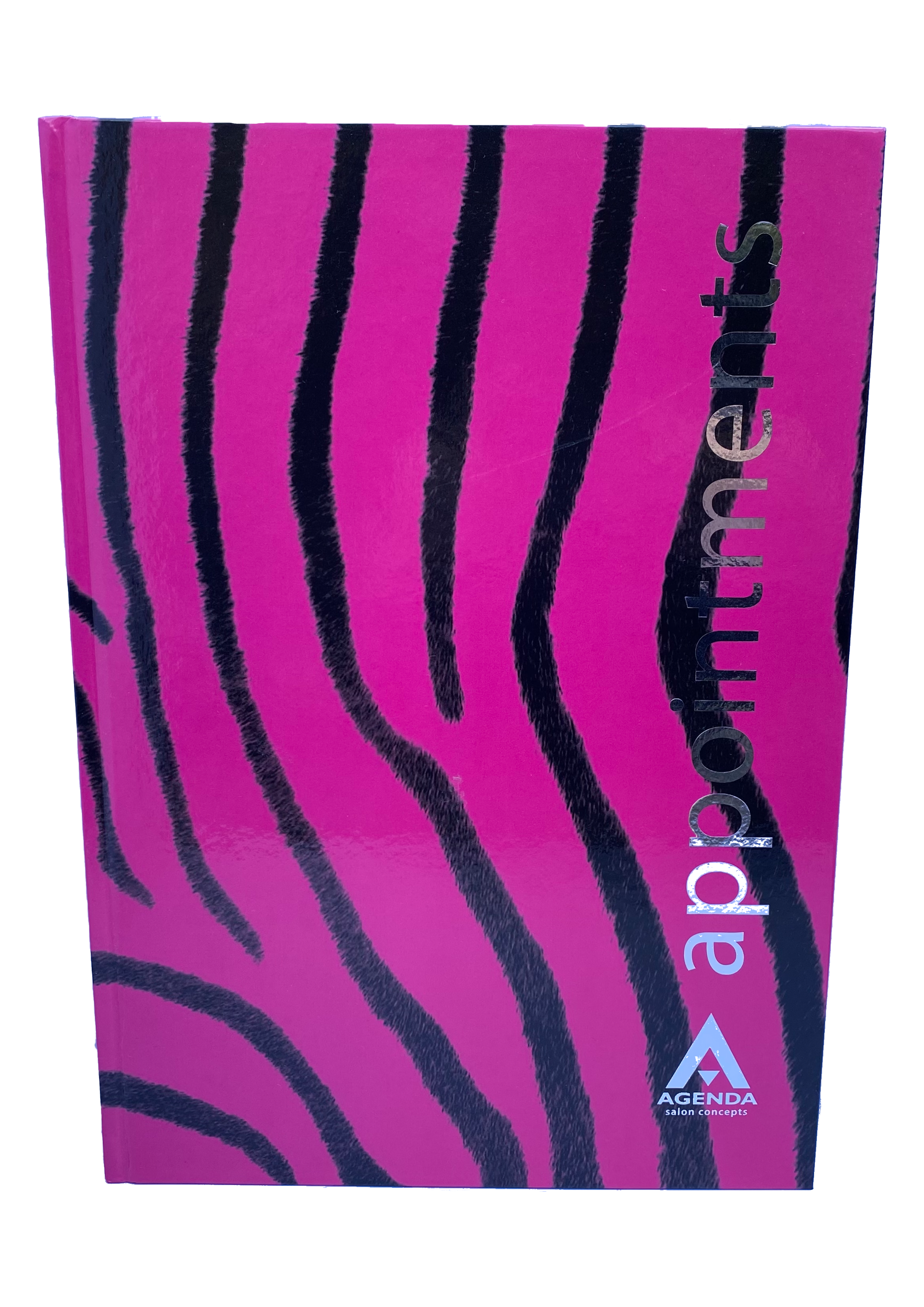 Appointments Book - 6 Column - Pink/Black Zebra Print