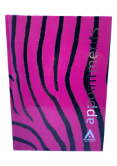 Appointments Book - 6 Column - Pink/Black Zebra Print
