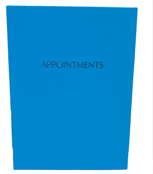 Blue Appointment Book 6 Column