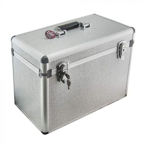 DMI Glitter Aluminium Silver Carry Case
