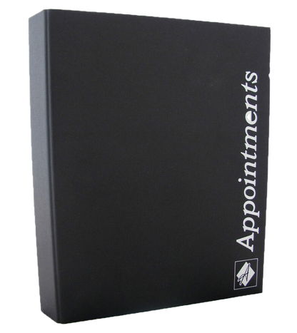 Black Agenda Salon Concepts Appointment Binders 4/6 or 9