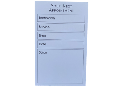 Appointments cards x100