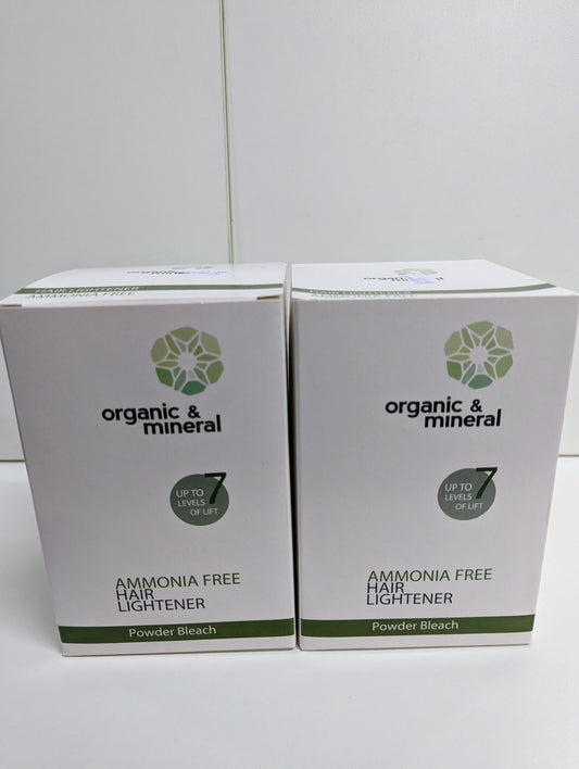 2 pack of Organic & Mineral Ammonia free Hair Lightener 500g