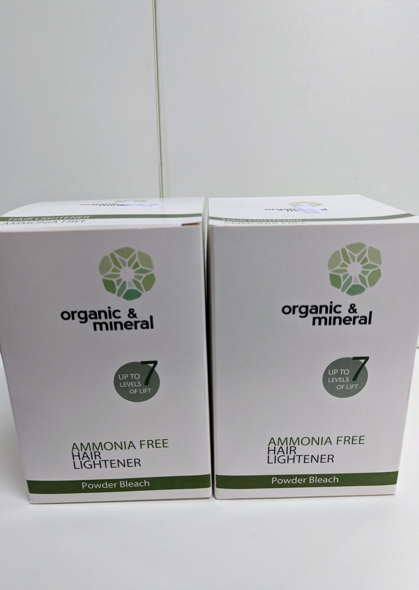 2 pack of Organic & Mineral Ammonia free Hair Lightener 500g