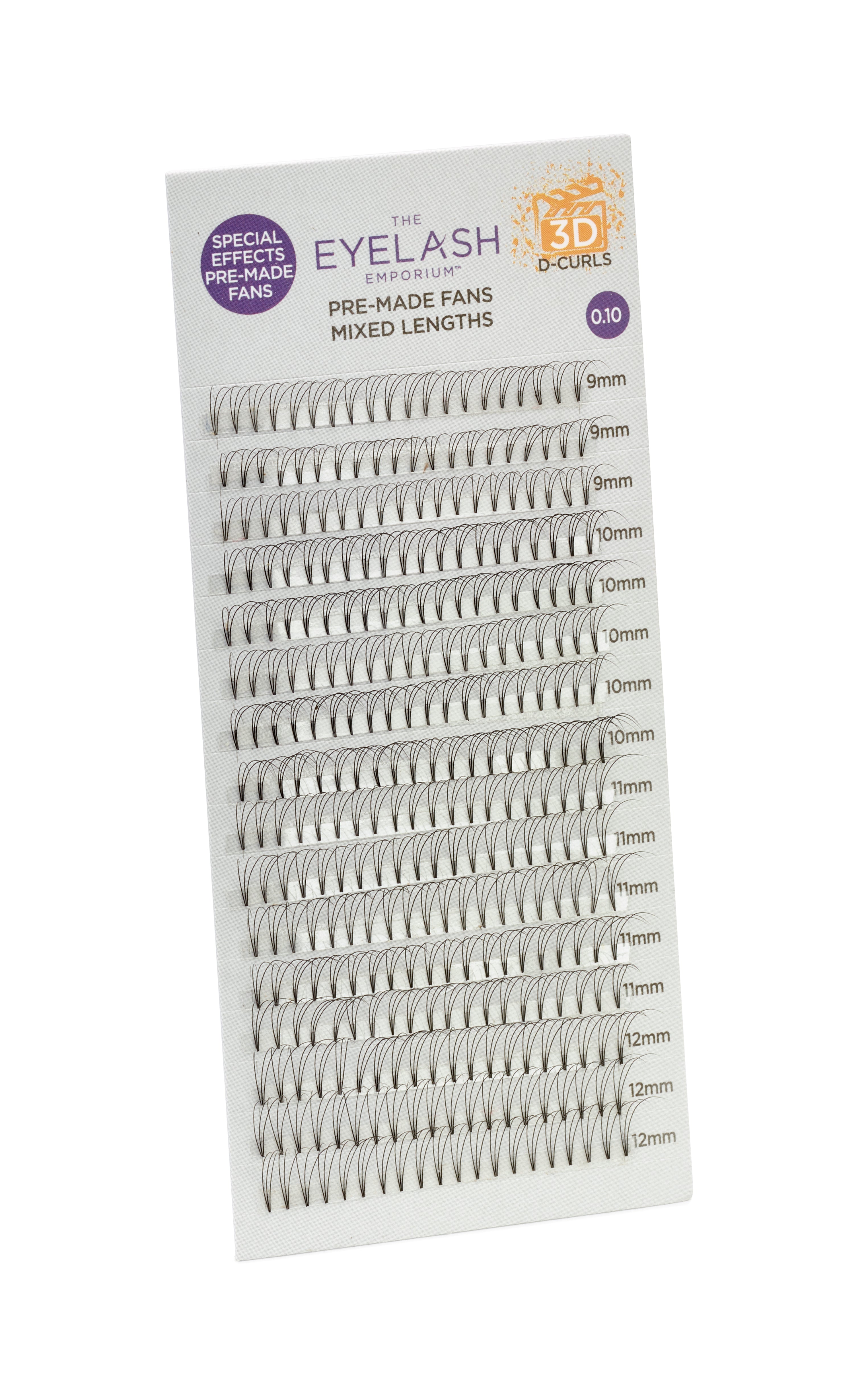 The Eyelash Emporium DCurl premade fan lashes