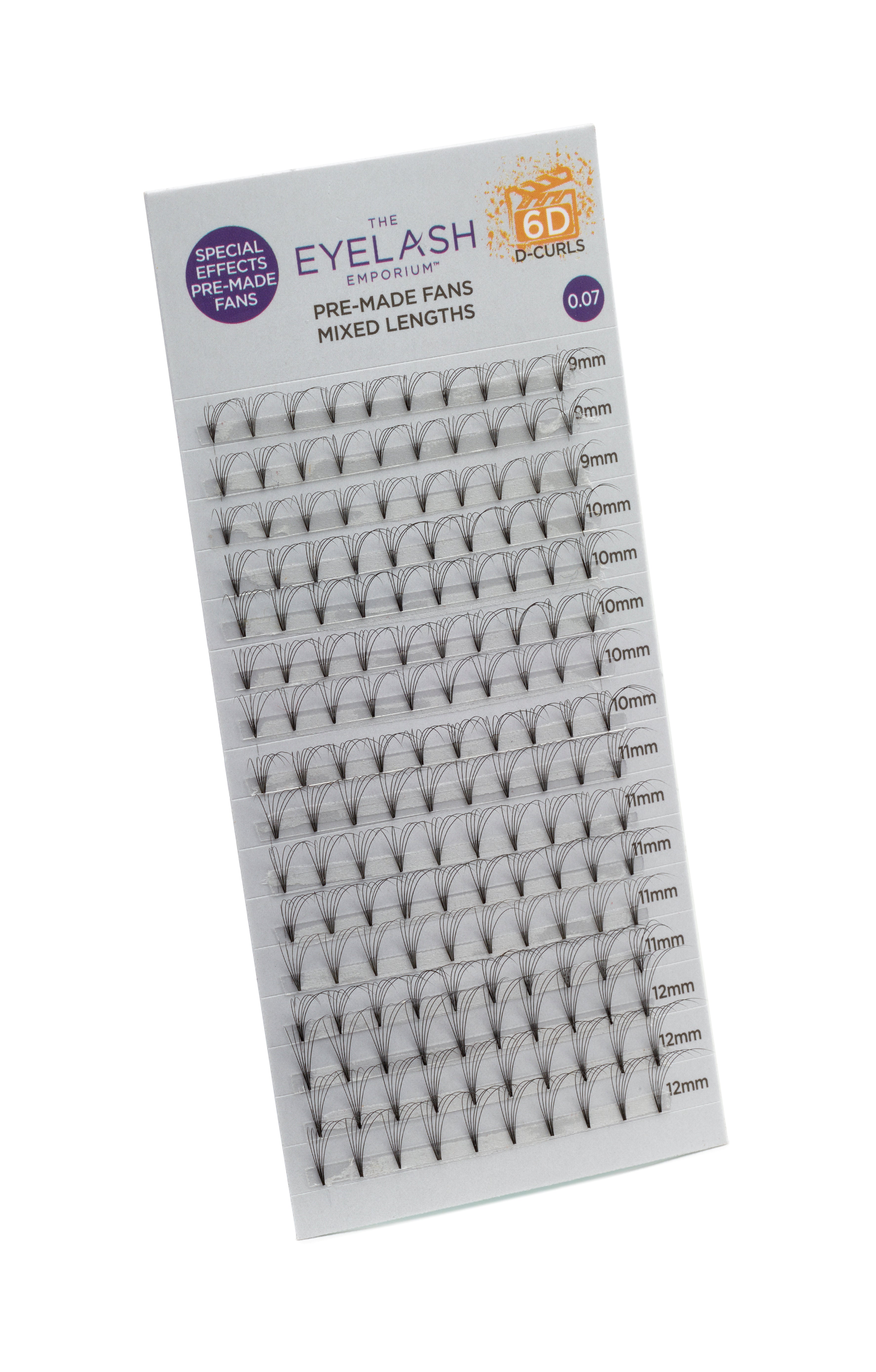 The Eyelash Emporium DCurl premade fan lashes