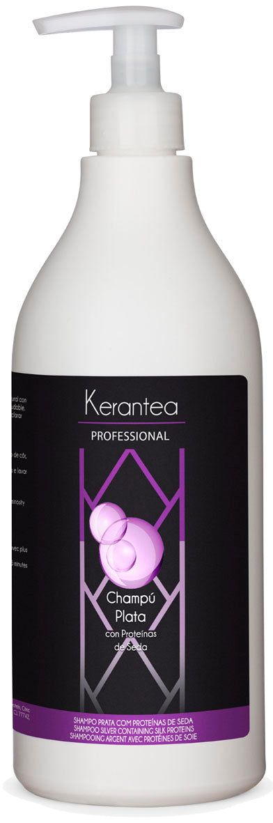 Kerantea Professional Champu Plata - Shampoo Silver Containing Silk Proteins