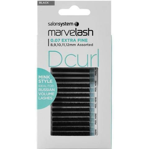 Salon System Marvelash Dcurl black lashes