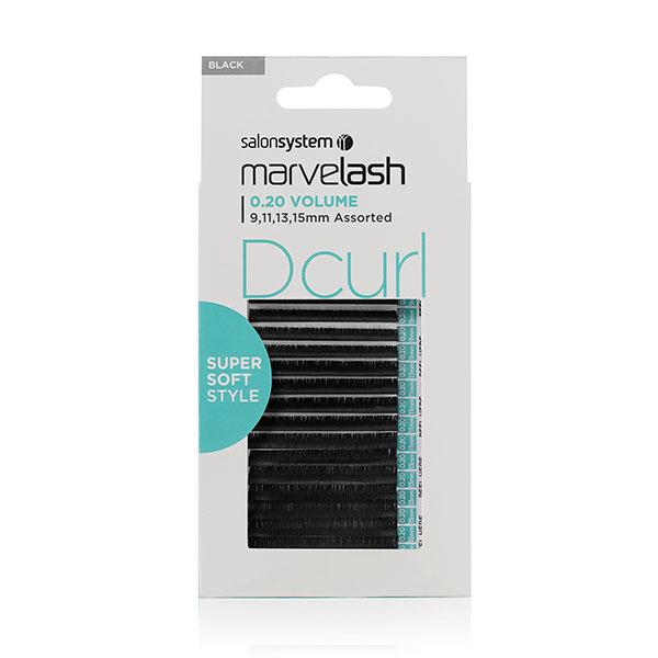 Salon System Marvelash Dcurl black lashes