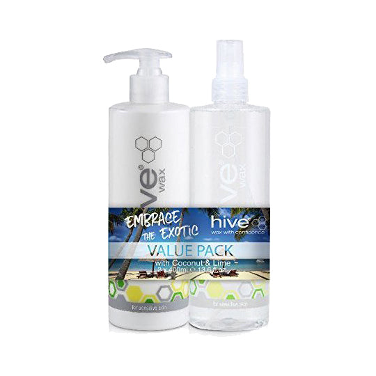 Hive Embrace The Exotic Coconut & Lime Value Pack - Pre Wax Spray & Afterwax Lotion