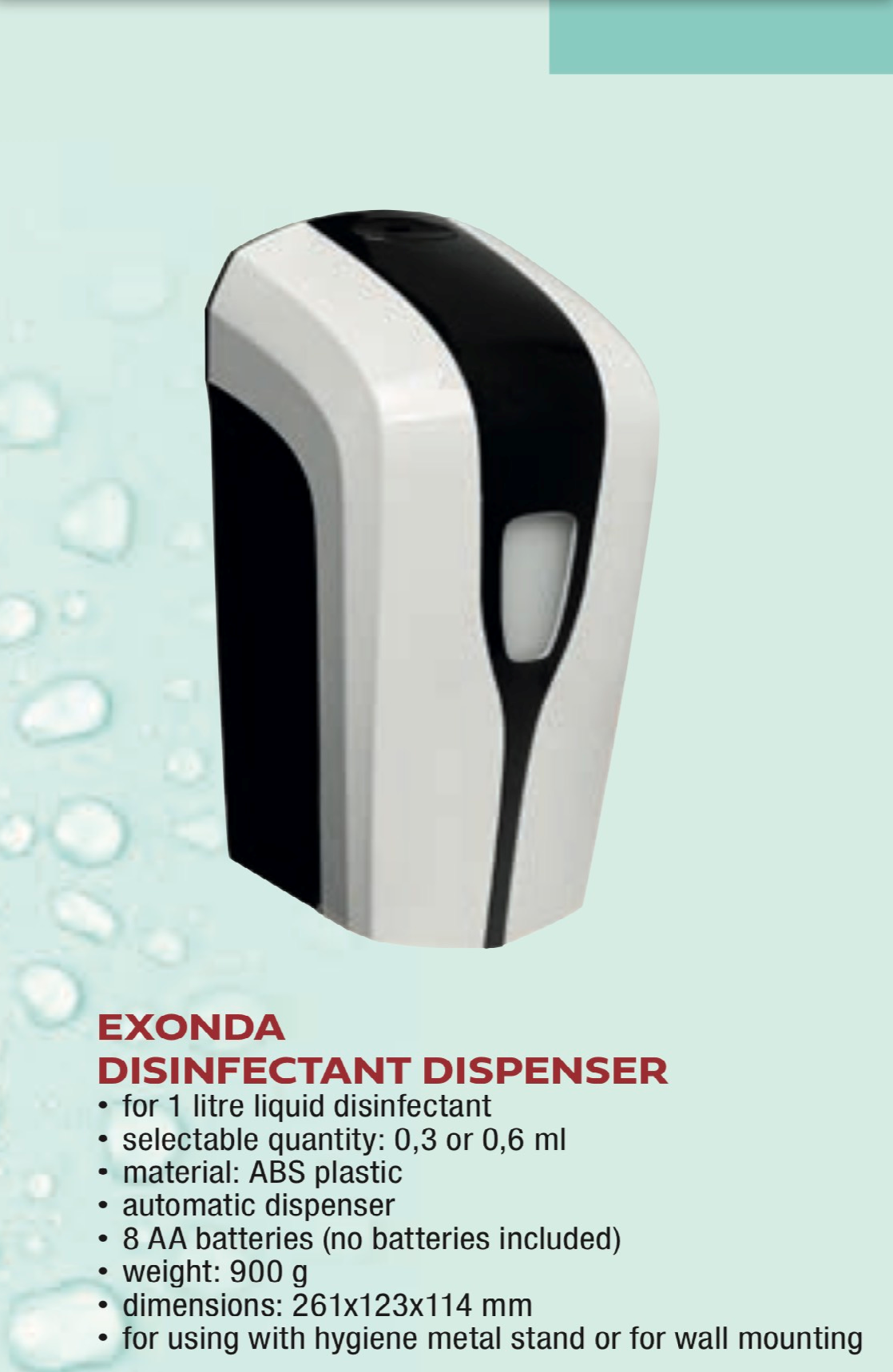 Exonda Automatic Disinfectant Dispenser