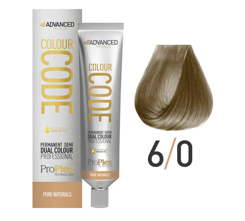 Advanced Colour code permanent/demi hair colour 60ml