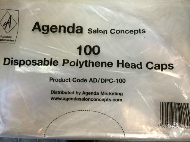 AGENDA Disposable Polythene Head Caps (100)
